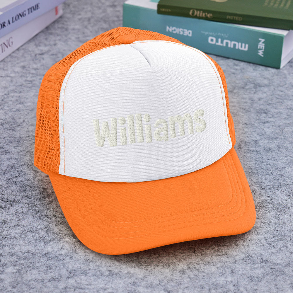 Custom Puff Print Trucker Hat Personalized Name Foam Trucker Caps for Adult Back to School Gift