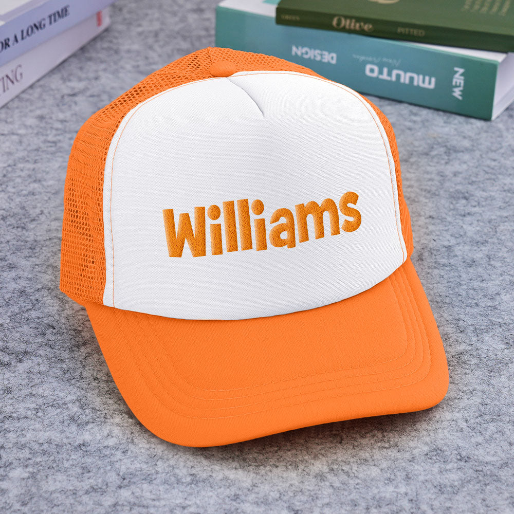 Custom Puff Print Trucker Hat Personalized Name Foam Trucker Caps for Adult Back to School Gift