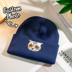 Knit Beanie Personalized Pet Portrait for Everyday Wear