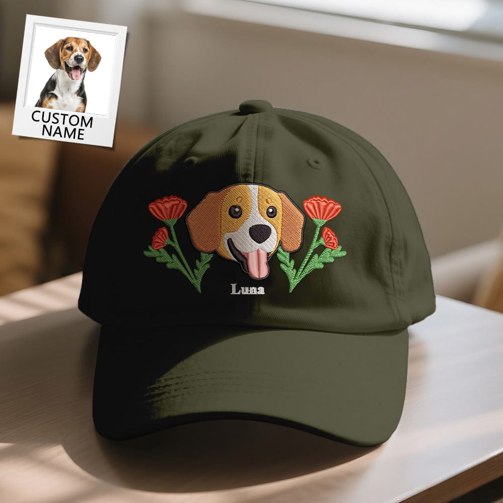 Red Baseball Cap for Everyday Wear Printed Embroidered Look