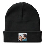 Personalized Photo Beanie Hat Custom Knitted Hat Valentine's Day Gifts-4 Colors