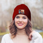 Personalized Photo Beanie Hat Custom Knitted Hat Valentine's Day Gifts-4 Colors