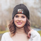 Personalized Photo Beanie Hat Custom Knitted Hat Valentine's Day Gifts-4 Colors