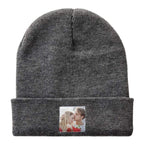 Personalized Photo Beanie Hat Custom Knitted Hat Valentine's Day Gifts-4 Colors