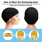 Custom Logo Swimming Cap Personalized Swim Caps Swimming Hats for Men Women