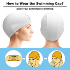 Custom Logo Swimming Cap Personalized Swim Caps Swimming Hats for Men Women