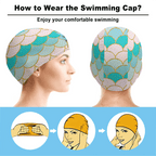 Personalized Shell Swim Caps Custom Swimming Cap Swimming Hats for Men Women
