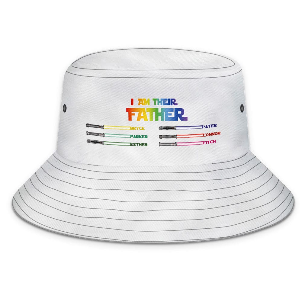 Custom Bucket Hat Light Saber I Am Their Father Bucket Hat Gifts for Father