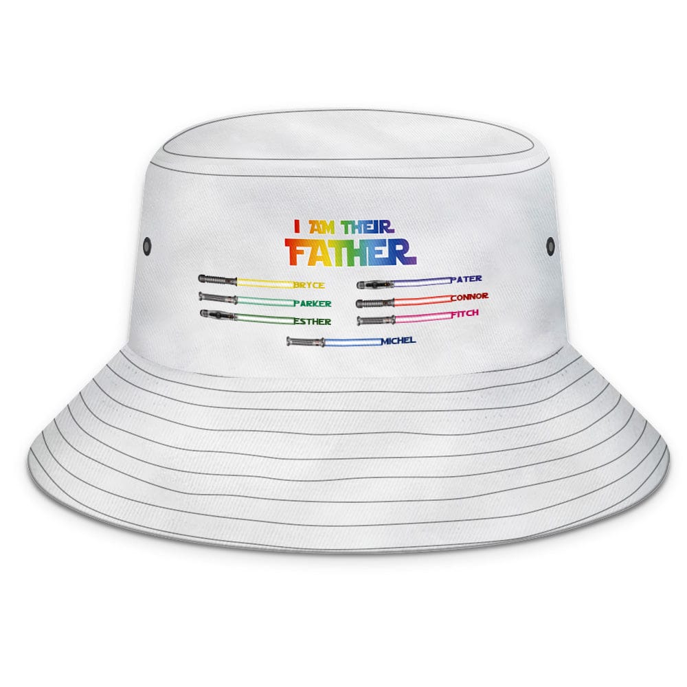 Custom Bucket Hat Light Saber I Am Their Father Bucket Hat Gifts for Father