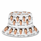 Custom Face Bucket Hat Personalized Unisex Summer Sun Hat Fisherman Cap
