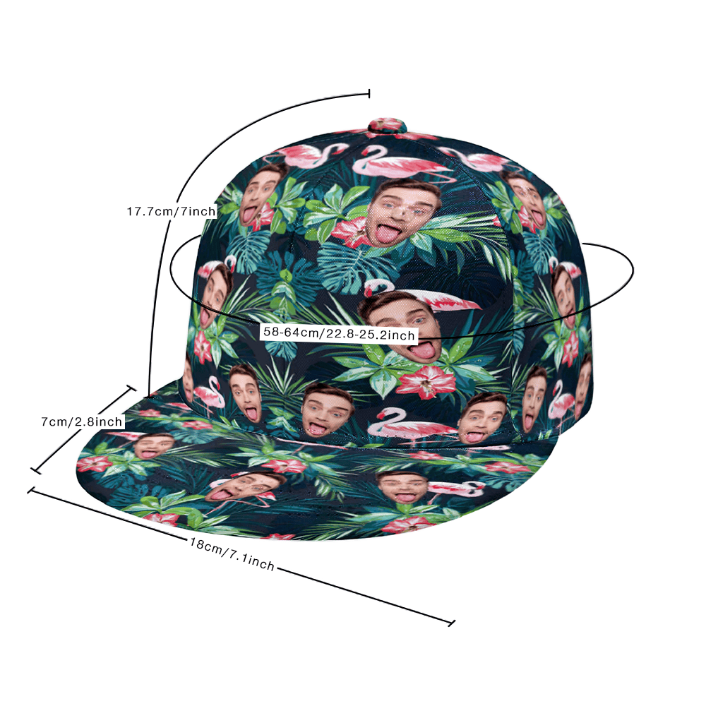Custom Face Hawaiian Style Baseball Cap Gifts for Him
