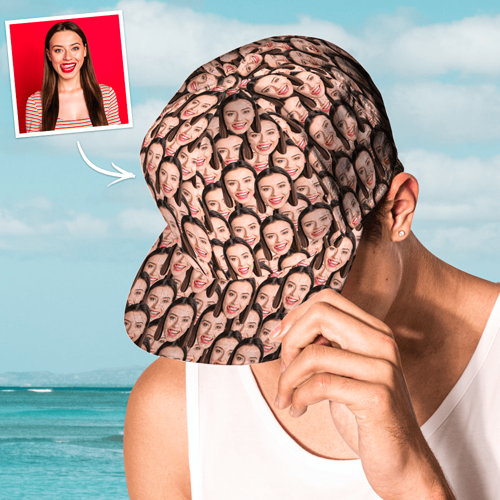 Custom Face Hawaiian Style Baseball Cap Gifts for Him