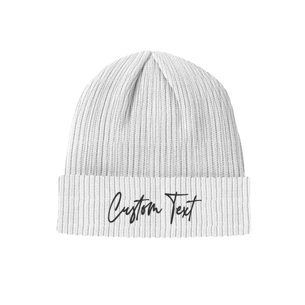 knitted hat custom text acrylic