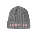 custom text knitted hat acrylic