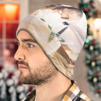 Custom Photo Beanie Hat Warm Soft Knit Hat Winter Cap for Men Women