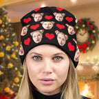 Custom Face Beanie Hat Warm Soft Knit Hat Winter Cap Gifts for Lovers