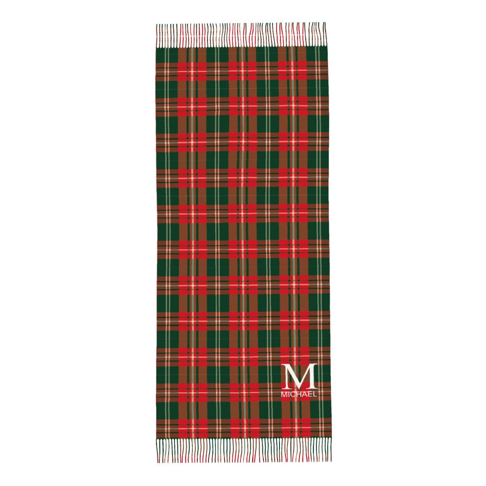 Custom Initial Name Fringe Scarf Persoalized Winter Scarves