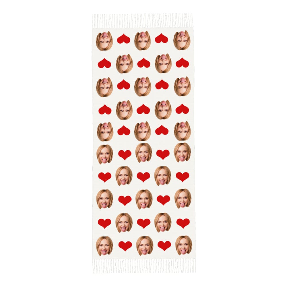 Women Scarf Imitation Cashmere Tassel Scarves Custom Gift for girlfriend personalized gift unique design v6