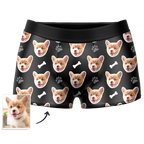 personalized face photo mens underwear soft stretch comfort gift for boyfriend custom style
