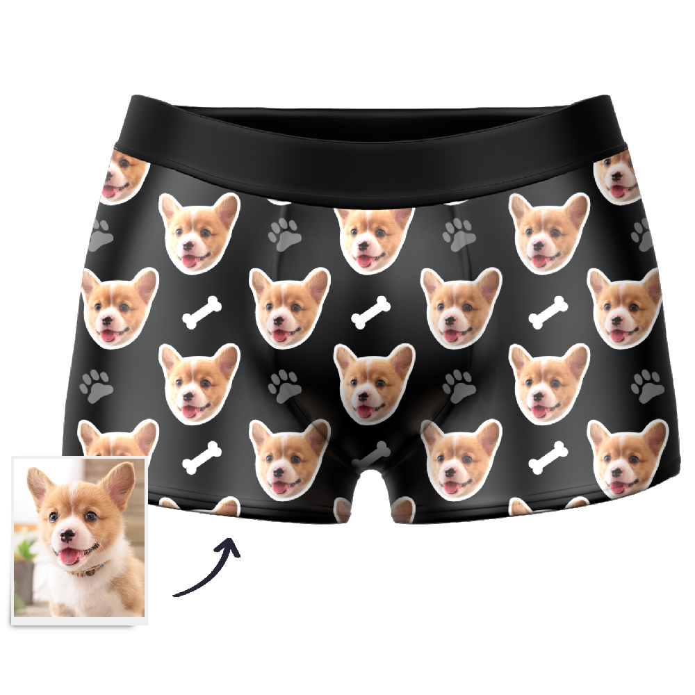 personalized face photo mens underwear soft stretch comfort gift for boyfriend custom style
