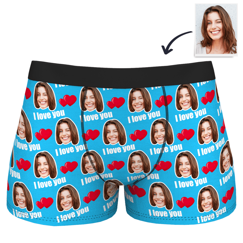 personalized face photo boxer shorts funny romantic gift for boyfriend