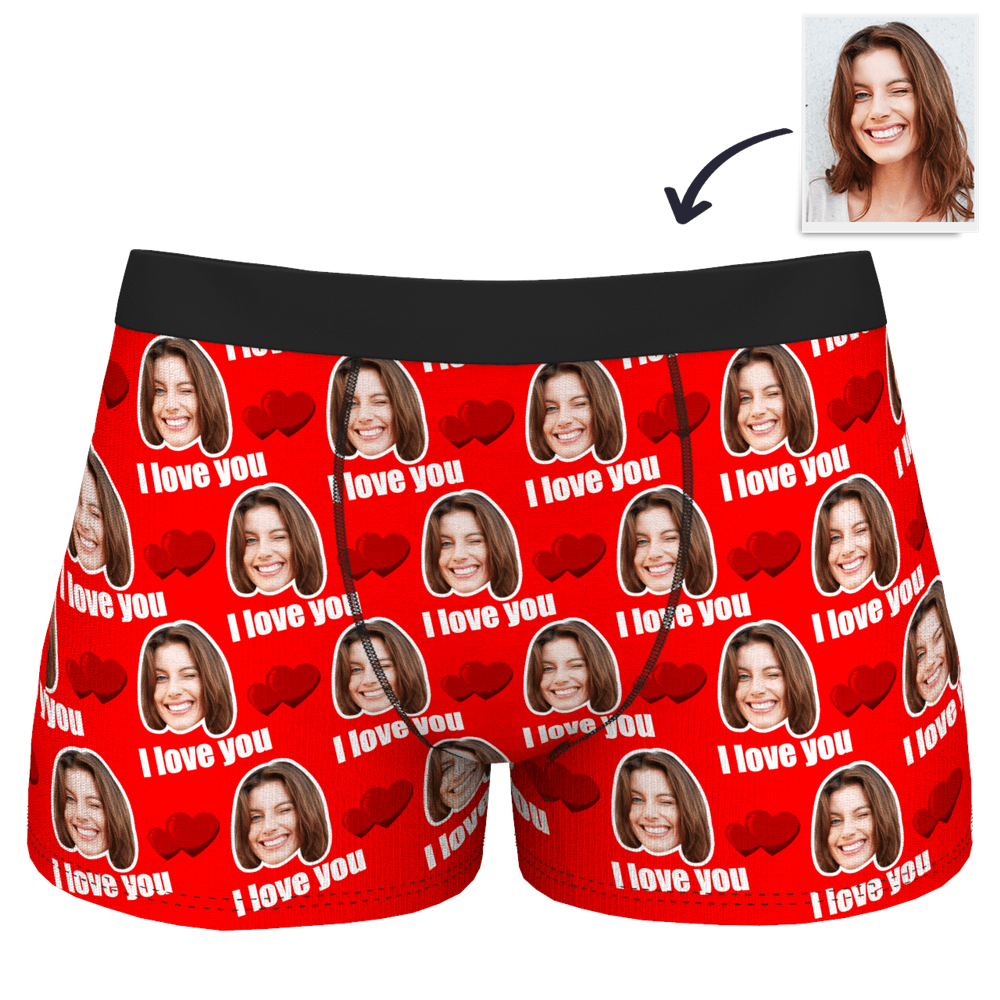 personalized face photo soft stretch comfort boxer shorts gift for boyfriend