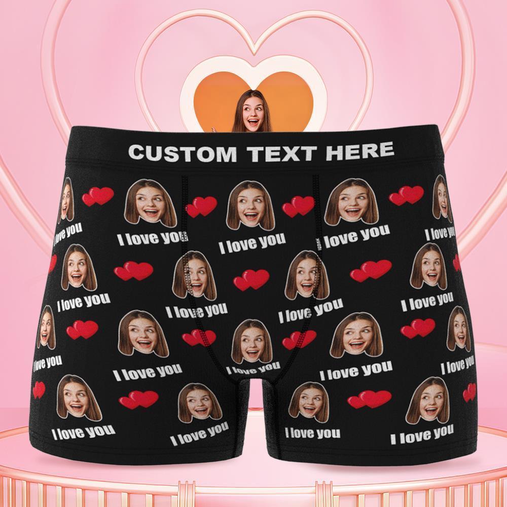 personalized face photo boxer shorts soft stretch comfort gift for boyfriend