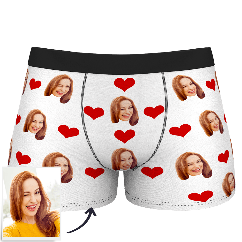 personalized face photo mens underwear custom design gift for boyfriend