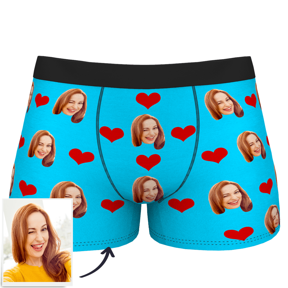 mens underwear personalized face photo personal style gift for boyfriend