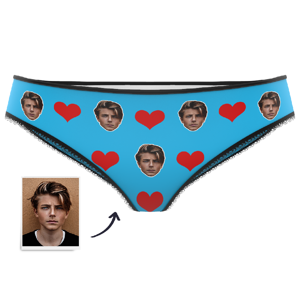 gifts for wife Valentine's Day Gift Heart - Custom Face Panties Underwear detail 4
