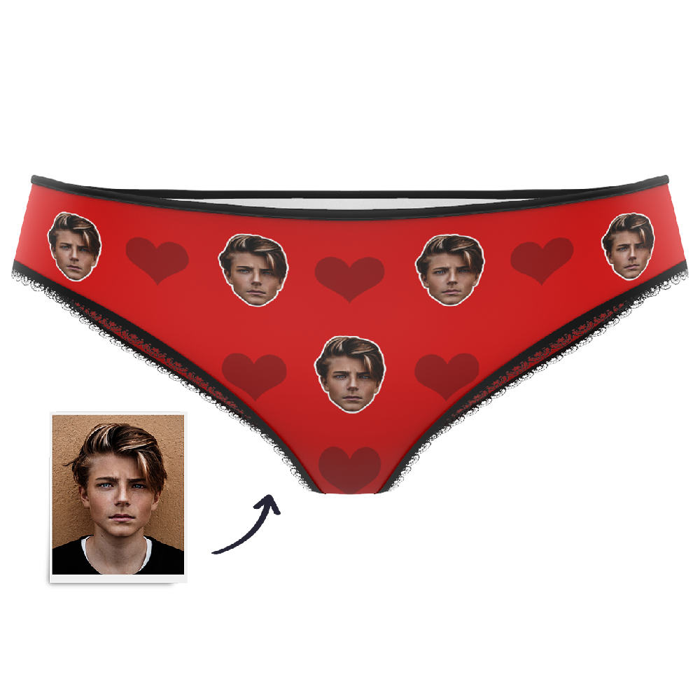 gifts for wife Valentine's Day Gift Heart - Custom Face Panties Underwear detail 5