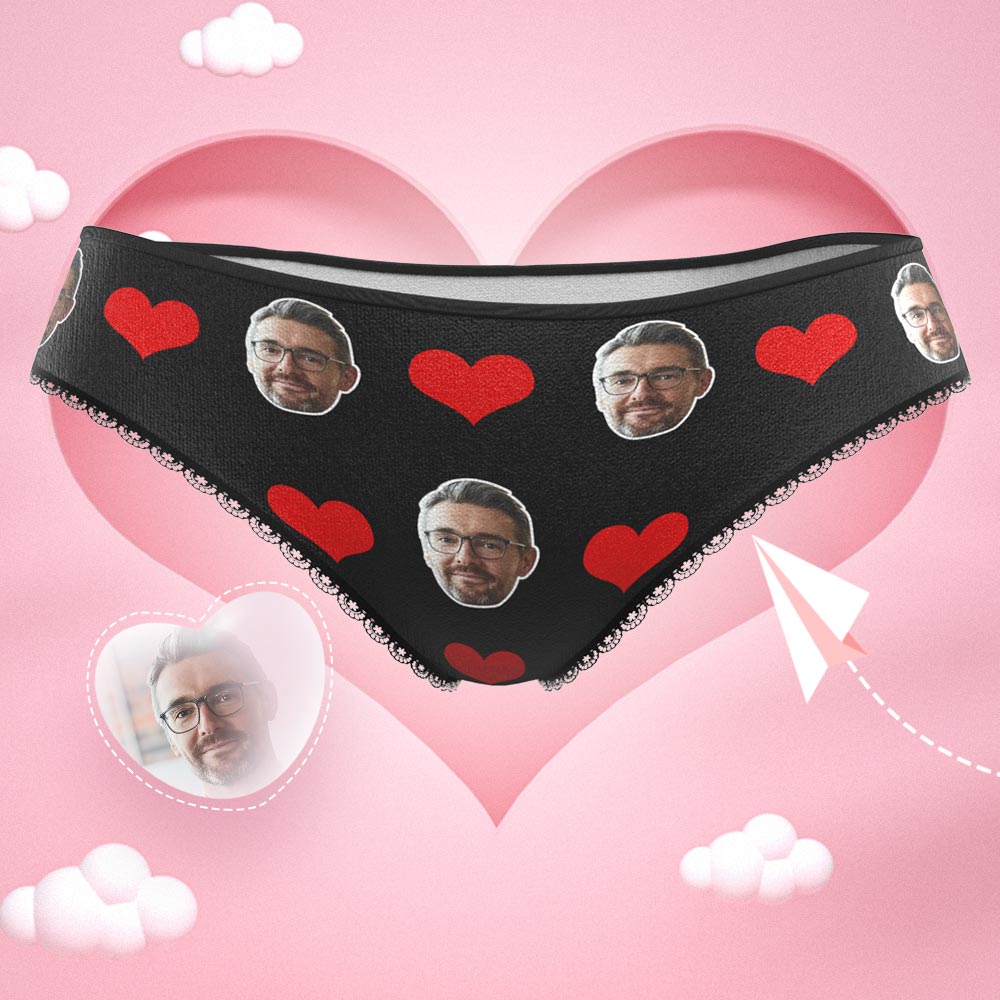 gifts for wife Valentine's Day Gift Heart - Custom Face Panties Underwear detail 1