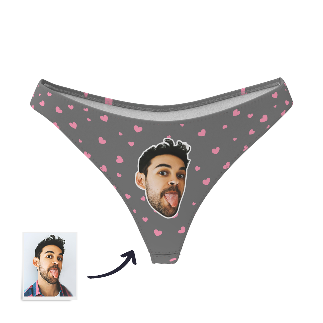 Sweet Heart - Women's Popular Custom Face Thong Pantie Underwear