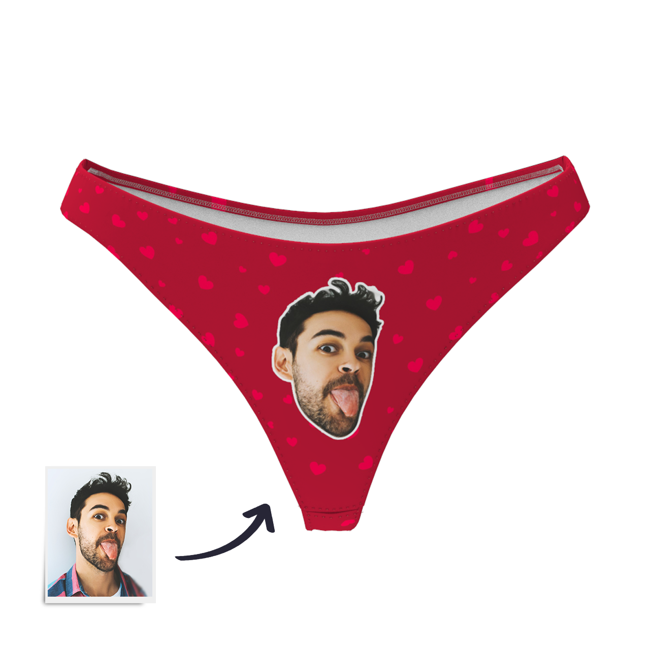 Sweet Heart - Women's Popular Custom Face Thong Pantie Underwear