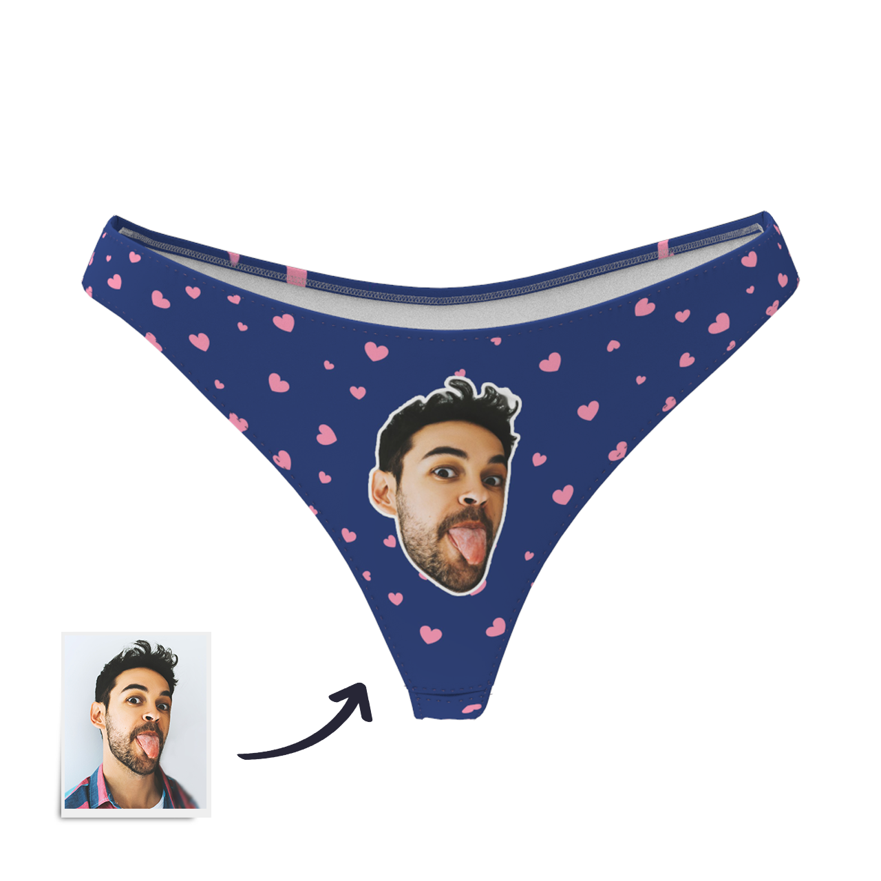 Sweet Heart - Women's Popular Custom Face Thong Pantie Underwear