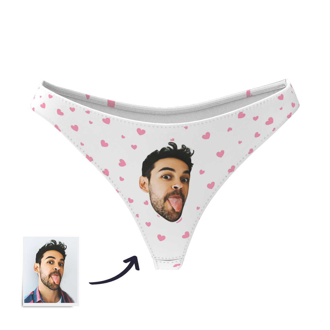 Sweet Heart - Women's Popular Custom Face Thong Pantie Underwear