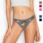 gifts for wife LOVER - WOMEN'S CUSTOM FACE THONG PANTIE UNDERWEAR detail 2