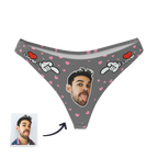 gifts for wife LOVER - WOMEN'S CUSTOM FACE THONG PANTIE UNDERWEAR detail 3