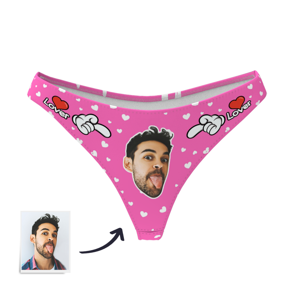 gifts for wife LOVER - WOMEN'S CUSTOM FACE THONG PANTIE UNDERWEAR detail 7