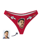 gifts for wife LOVER - WOMEN'S CUSTOM FACE THONG PANTIE UNDERWEAR detail 4