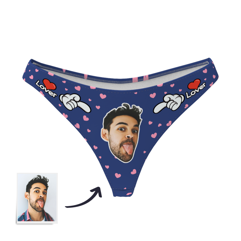 gifts for wife LOVER - WOMEN'S CUSTOM FACE THONG PANTIE UNDERWEAR detail 8