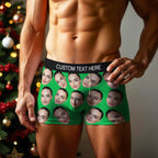 Personalized Big Face Boxer Custom Text Men Underwear Christmas Gift Personalized Photo Funny Valentines Gift