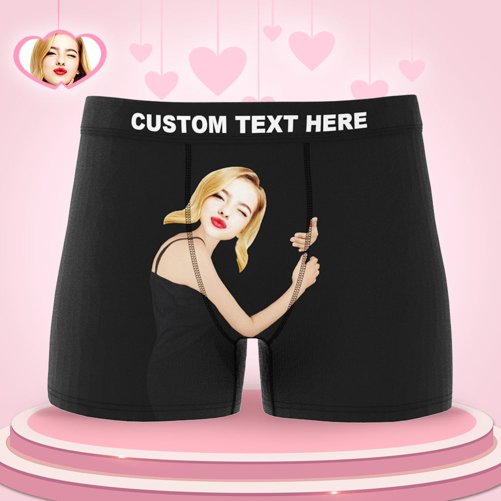 personalized photo boxer shorts hug inspired artwork gift for boyfriend