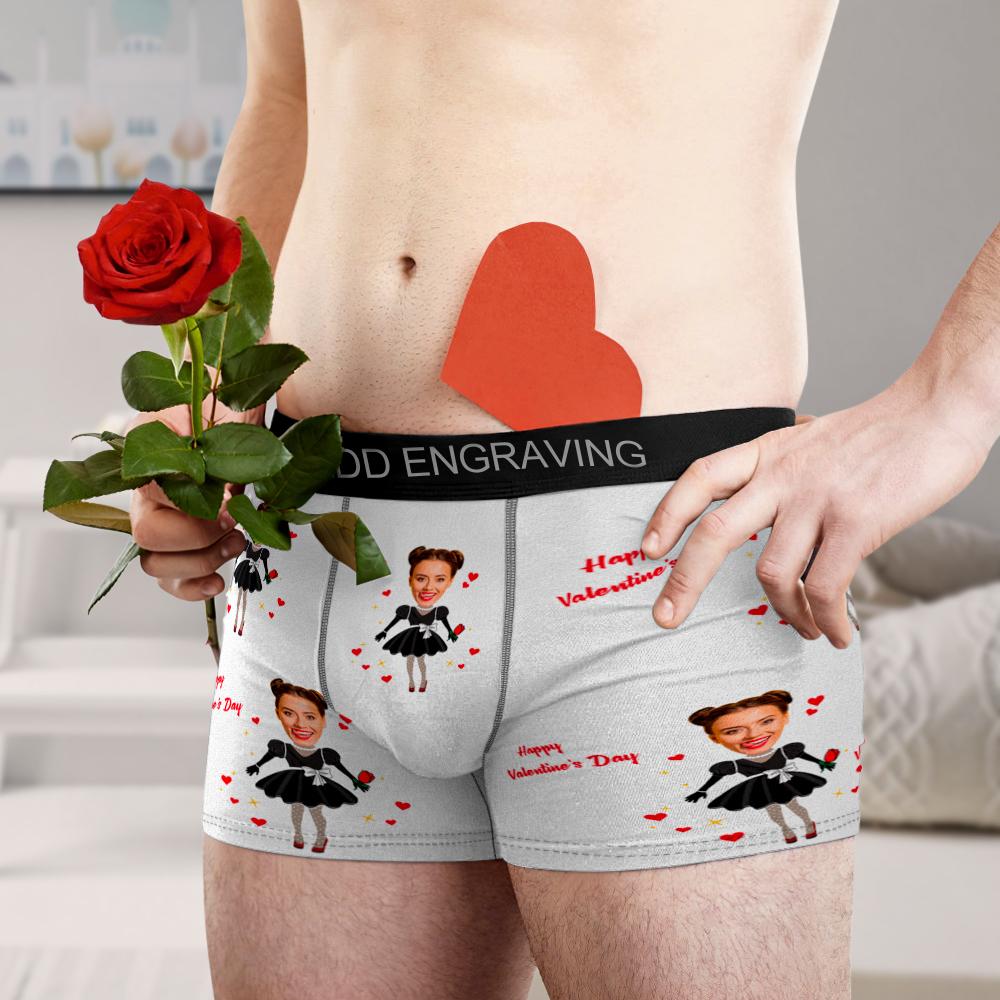 mens underwear personalized face photo anniversary surprise gift for boyfriend