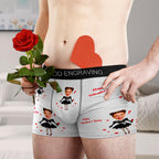 mens underwear personalized face photo anniversary surprise gift for boyfriend