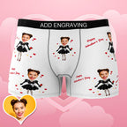 mens underwear heart theme design anniversary surprise gift for boyfriend