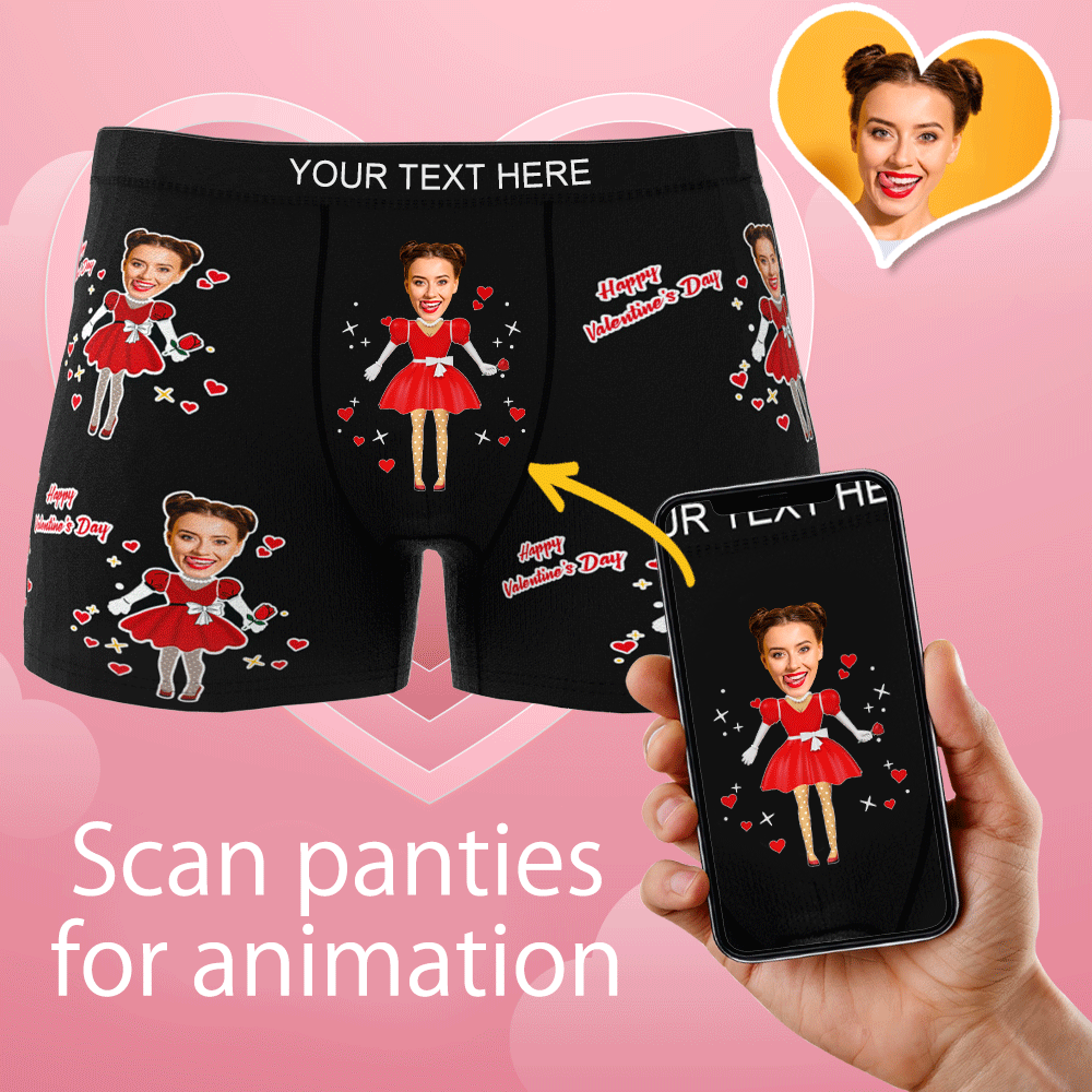 heart theme design mens underwear gift for boyfriend