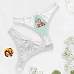 Custom Wedding Face Underwear Custom Lace Thong Wedding Gifts