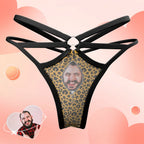 gifts for wife Love Her Always - Heartfelt Gift - Face Thong Leopard Zipper Face Funny Sexy Thongs Personalized Female Boxer