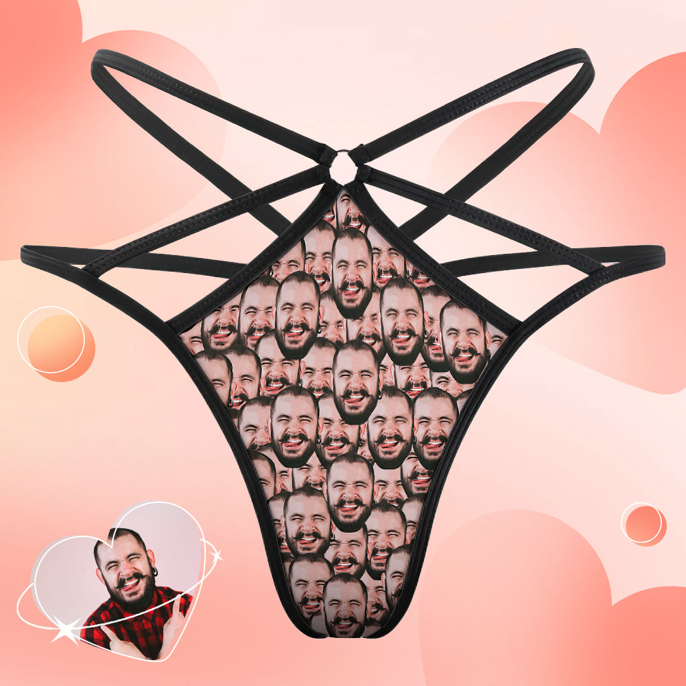 gifts for wife Eternal Love - Heartfelt Gift - Face Thong Boyfriend Multi Face Funny Sexy Photo Thongs - gifts for wife - Bir